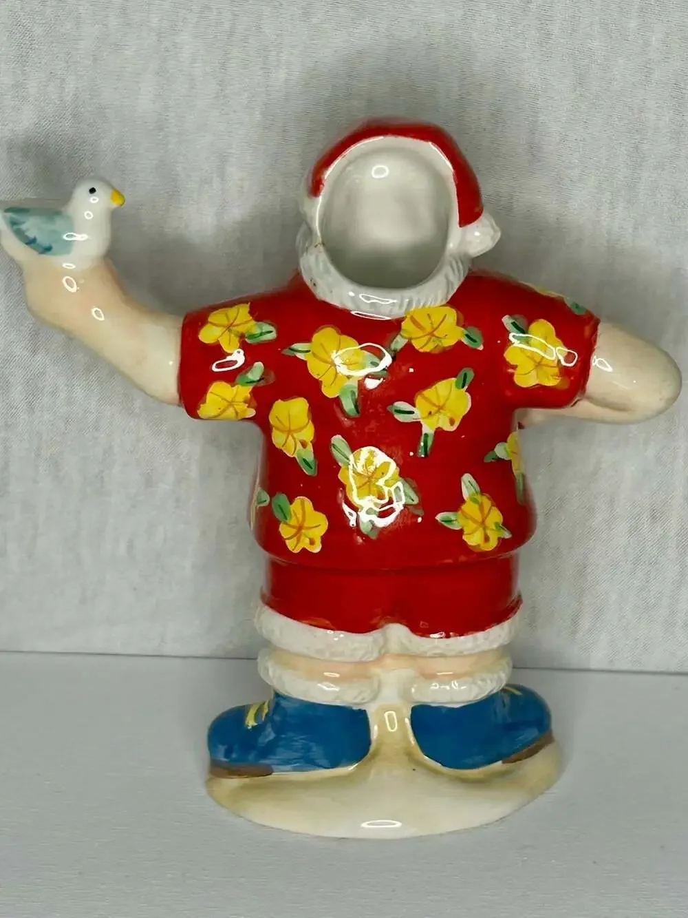 Vintage Noble Excellence Sunny Holiday Santa Hawaiian Shirt Ceramic Creamer Pitc